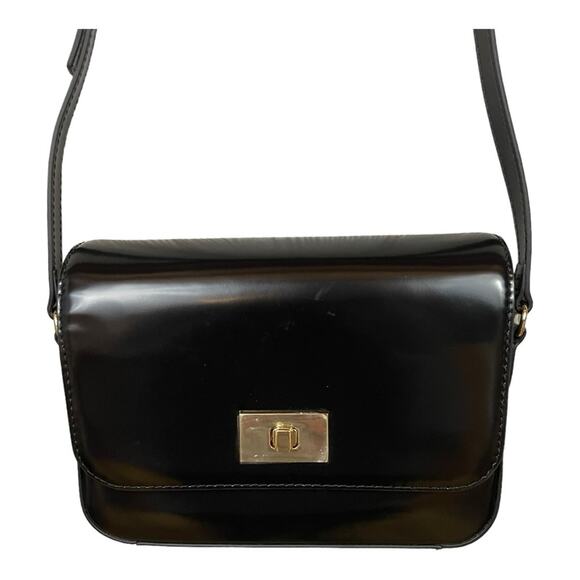 J. Crew Edie Crossbody Bag in Italian Leather Black OS NWT - Picture 5 of 16